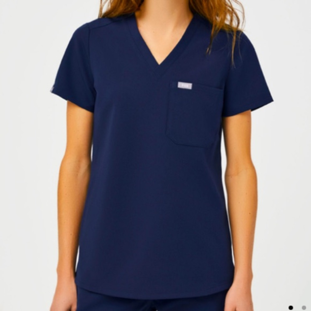 Figs Catarina Scrub Top - Navy Blue S